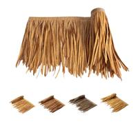 RTVGNSZSJL Palm Thatch Roll Artificial Thatch Grass Roll Mexican Style Patio Fence Decoration Bar Hut Grass Duck Boat Blinds Runner，Anti-Aging(Yellow 2,25pcs)