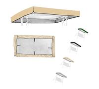 RTVGNSZSJL Porch Swing Canopy 75''x 47'' 84''x 48'' Patio Swing Canopy Replacement Top Waterproof Sunshade For Outdoor Garden Courtyard(Beige,75x47x9in)