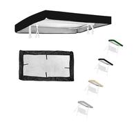 RTVGNSZSJL Porch Swing Canopy 75''x 47'' 84''x 48'' Patio Swing Canopy Replacement Top Waterproof Sunshade For Outdoor Garden Courtyard(Black,83x48x9in)