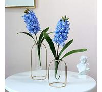 RTWAY Artificial Hyacinth Flowers, 2 Pcs Fake Plastic Hyacinth Bouquet, Realistic Plants for Indoor Outdoor DIY Home Garden Corridor Table Arrangements