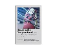 RTWEGRYRHKK Dance in The Vampire Bund Canvas Posters Aesthetic Wall Art Decorative Painting Poster Decor Vintage Canvas for Living Room Bed Room 24x36inch(60x90cm) Unframe-style