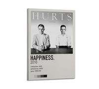 RTWEGRYRHKK Happiness - HURTS Canvas Posters Aesthetic Wall Art Decorative Painting Poster Decor Vintage Canvas for Living Room Bed Room 20x30inch(50x75cm) Frame-style