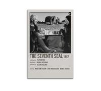 RTWEGRYRHKK The Seventh Seal Movie（1） Canvas Posters Aesthetic Wall Art Decorative Painting Poster Decor Vintage Canvas for Living Room Bed Room 16x24inch(40x60cm) Unframe-style