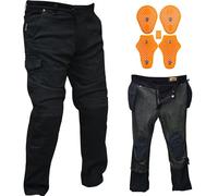 RTX Leathers Motorcycle Touring 3D Flat Level 2 Armoured Stretch Denim Dual Layer Biker Jeans - Full Aramid Lined Abrasion Burst Resistance Protection Safety Wear (UK, Waist & Inseam, 38, 32, Black)