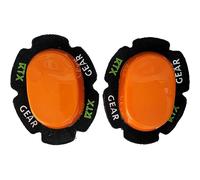 RTX Leathers Universal Durable Motorcycle Knee Sliders Motorbike Knee Slider Pucks - Hook and Loop Backed for Racing/Trackday Training/Road Motorbike Riding. (Orange)