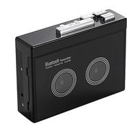 Rtxbvg 1 Piece Black Retro Stereo Cassette Player Black Cassette Tape Music Audio Auto Reverse with Bluetooth