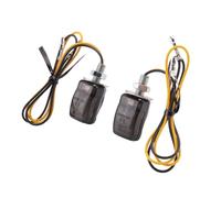 Rtxbvg 2Pcs Universal Black LED Mini Tiny Indicators Small Motorcycle Signals Motor Bike for