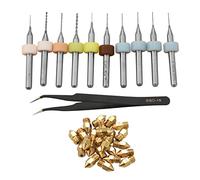 Rtxbvg 3D Printer Nozzle Kit Extrusion Nozzles MK8 Copper Print Head with Cleaning Bits for -10