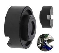 Rtxbvg Black Floor Jack Pad Grooved Rubber Rail Adapter for Pinch Welding Side Pad