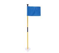 Rtxbvg Golf Blue Green Flag, Detachable Two Section Flag Pole, Cup with Hole for Green Target Flag Easy to Carry