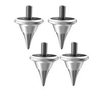 Rtxbvg Speaker Isolation Stand, Shock Absorber, Cone for AMP M8 Hi-Fi Audio Turntable Recorder, Silver