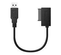 Rtxbvg USB Adapter PC 6P + 7P CD DVD ROM SATA A USB 2.0 Converter Slimline Sata 13 Pin Drive Cable for PC Laptop Notebook