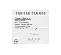 Rtxbvg Zigbee 4 Channel AC 85-250V RF433 Smart Light Switch Modular Receives 10A Relays That Work with Assistant, Tuya Smart Life