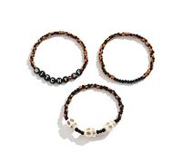 RTY Gothic Skull Bracelet Punk Death's Head Bracelet Exaggerated Handmade Beaded Bracelets for Women Men, Zinc, no gemstone