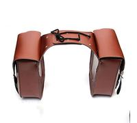 RTYdfDV Motorcycle Saddle Bags 2 Pack PU Leather Saddlebags for Shadow 16 Liter Capacity(Brown)