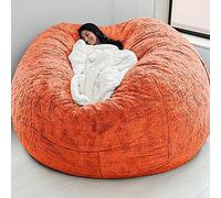 RTYHN Faux Fur Bean Bag,Adults Luxurious Giant 5/6/7ft Huge Bean Bag Chair,Ultra Soft Bean Bag Chair(No Filler)