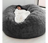 RTYHN Faux Fur Bean Bag,Adults Luxurious Giant 5/6/7ft Huge Bean Bag Chair,Ultra Soft Bean Bag Chair(No Filler)