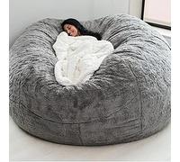 RTYHN Faux Fur Bean Bag,Adults Luxurious Giant 5/6/7ft Huge Bean Bag Chair,Ultra Soft Bean Bag Chair(No Filler)