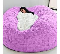 RTYHN Faux Fur Bean Bag,Adults Luxurious Giant 5/6/7ft Huge Bean Bag Chair,Ultra Soft Bean Bag Chair(No Filler)