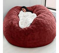 RTYHN Faux Fur Bean Bag,Adults Luxurious Giant 5/6/7ft Huge Bean Bag Chair,Ultra Soft Bean Bag Chair(No Filler)