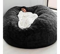RTYHN Faux Fur Bean Bag,Adults Luxurious Giant 5/6/7ft Huge Bean Bag Chair,Ultra Soft Bean Bag Chair(No Filler)