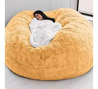 RTYHN Faux Fur Bean Bag,Adults Luxurious Giant 5/6/7ft Huge Bean Bag Chair,Ultra Soft Bean Bag Chair(No Filler)