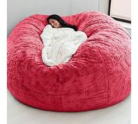RTYHN Faux Fur Bean Bag,Adults Luxurious Giant 5/6/7ft Huge Bean Bag Chair,Ultra Soft Bean Bag Chair(No Filler)