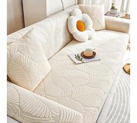 RTYHN Stretch Velvet Sofa Covers 1 2 3 4 5 Seater for Corner L Shape Sofa Slipcover 1-Piece Universal Non Slip Couch Covers with Elastic Strap Furniture Protector