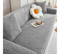 RTYHN Stretch Velvet Sofa Covers 1 2 3 4 5 Seater for Corner L Shape Sofa Slipcover 1-Piece Universal Non Slip Couch Covers with Elastic Strap Furniture Protector