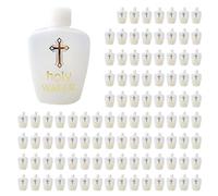Rtyweth 100pcs Empty Holy Water Bottles Set, Holy Water Bottles 60ml/2.1oz, Refillable Plas Bottles Church Holy Water Bottles, Water
