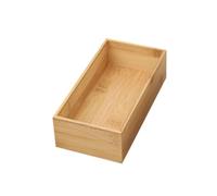 Rtyweth Bamboo Storage Box,Wood Crate,Luxury Bamboo Drawer Organizer Storage Box,Bamboo Storage Drawer Box,Multi-Use Utensil