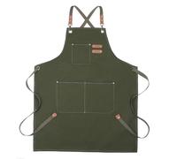 Rtyweth Chef Aprons For Men Women with Large Pockets, Cotton Canvas Heavy Duty Woodworking W Adjustable Shop Cross Aprons, Work Back