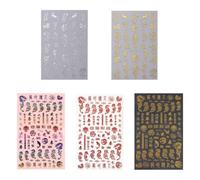 Rtyweth Dragon Nail Stickers Black Snake Sliders Money Chinese Character Nail Decals New Year Decoration Accessories Manicure