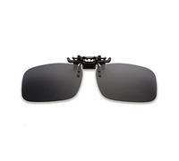 Rtyweth Rectangle Polarized Clip On Sunglasses For Men Frameless Filp Up Sunglasses Glasses Summer UV400 For Prescription