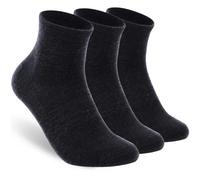 RTZAT 90% Merino Wool Breathable Running Ankle Socks for Men Women 3 Pairs, Gray, Large