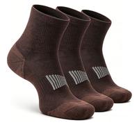 RTZAT Men's Women's 90% Merino Wool Ankle Athletic Business Casual Running Arch Support Everyday Thin Wool Socks, Coffee, X-Large
