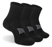 RTZAT Men's Women's 90% Merino Wool Ankle Athletic Business Casual Running Arch Support Everyday Thin Wool Socks, Black, Large