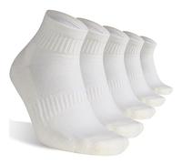 RTZAT Merino Wool Ankle Running Socks for Men and Women - Moisture-Wicking, Breathable, Arch Support, Year-Round Wear, White, Medium