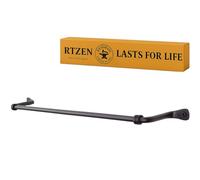 RTZEN Farmehouse Bathroom Towel Holder - Wrought Iron Matte Meta Black Towel Bar Wall Mount Rod - Handmade Home Decor Metal Kitchen Hanger Bar (17'' - Fits 14.5 Inch Towels)