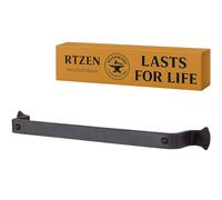 RTZEN Farmhouse Hand Towel Rack for Bathroom - Handcrafted Wrought Iron Kitchen Towel Bar Straight Wall Mount Rod - Matte Black Towel Hanger for Home or Office - 12" Rack Fits 10" Towels (Small)