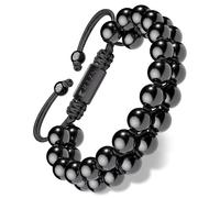 RTZN® Black Tourmaline Bracelet for Men - Premium Artisan Handcrafted Authentic Black Tourmaline Jewelry - Adjustable 8MM Mens Beaded Bracelets, Adjustable, Stone, no gemstone