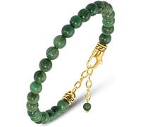 RTZN Jade Bracelet for Men - Premium Artisan Handcrafted Authentic Dark Green Jade Bracelet - 8MM Beaded Stone Mens Jade Bracelets, 6.5" - 8.5" (16.5 21.5cm), Stone, no gemstone