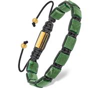 RTZN® Jade Bracelet for Men - Premium Artisan Handcrafted Authentic Dark Green Jade Bracelet (Havana)