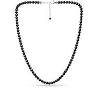 RTZN® Mens Beaded Necklaces - Premium Artisan Handcrafted Authentic Black Onyx Necklace for Men - 6MM Black Beaded Necklace for Men and Women Adjustable 22"- 24” Inches (Black Onyx)