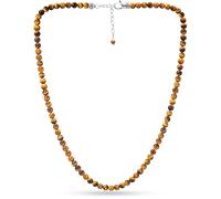 RTZN® Mens Beaded Necklaces - Premium Artisan Handcrafted Tiger Eye Necklace for Men - 6MM Beaded Necklace for Men and Women Adjustable 22"- 24” Inches (Tiger Eye)
