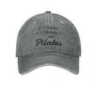RTZXGIGC If It Easy Probably Not Pilates, Pilates Lover Fashion Baseball Cap Peaked Men's Hat Women's Mesh