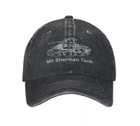 RTZXGIGC M4 Sherman Tank Demin Cap Outdoor Adventures Caps Women Baseball Cap for Men