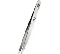 Ru lassic Heart - Professional Eyebrow Tweezers Slanted Tip with Engraved Heart - Slanted Tweezers for Eyebrow Plucking and Hair Removal