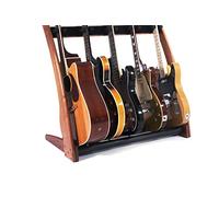 Ruach GR-2 Curve Customisable 5 Way Guitar Rack and Holder for Guitars and Cases - Mahogany