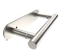 Ruacq Self Adhesive Toilet Paper Holder Brushed Double Post Pivoting Tissue Holders Roll Holder Hangers Bathroom Tissue Roll Holder SUS 304 Stainless Steel Modern Wall Mounted or Self-adhesive